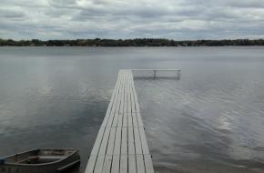 At the dock of Powers Lake, WI